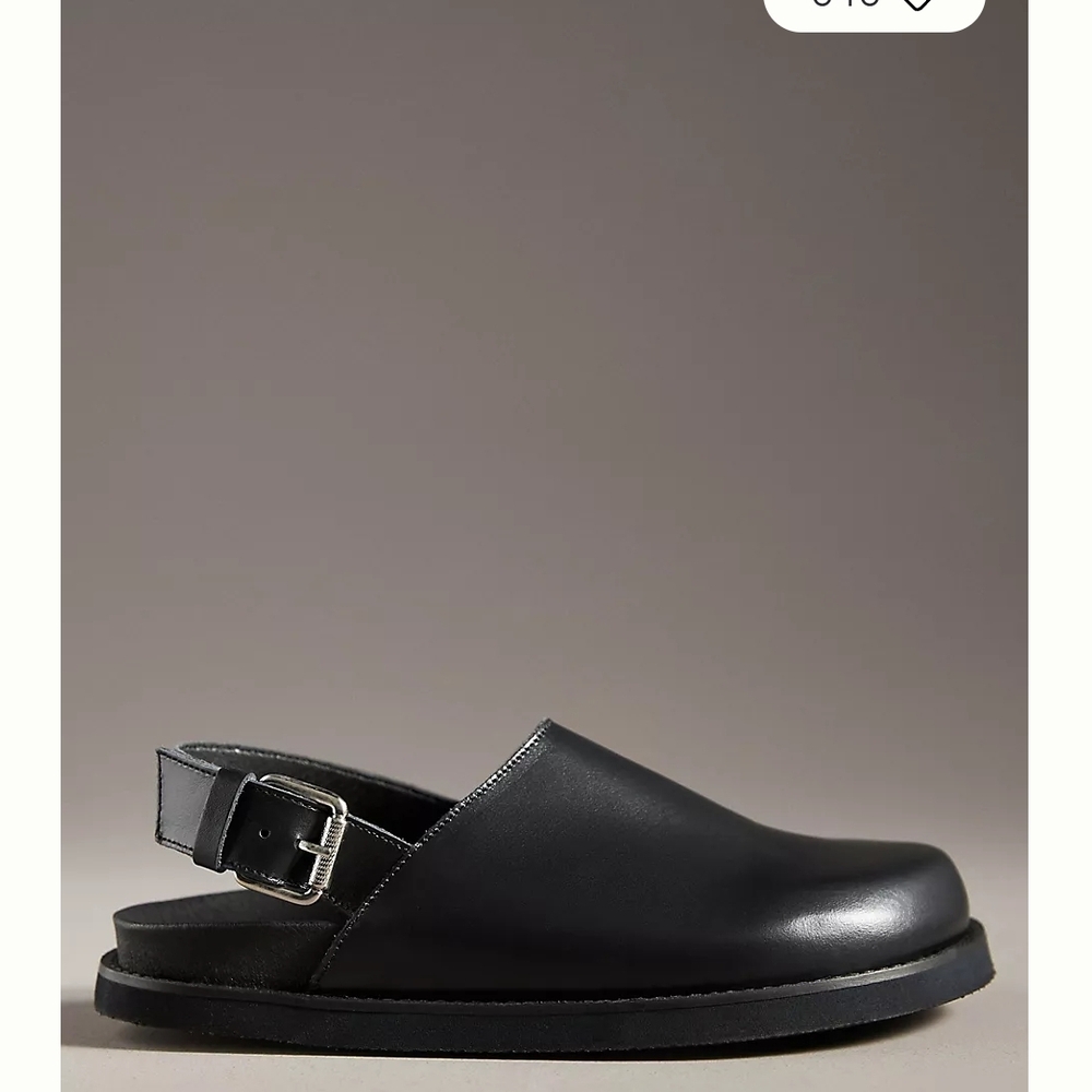 Anthropologie Pilcro Women's Black Leather Slingback Shoes